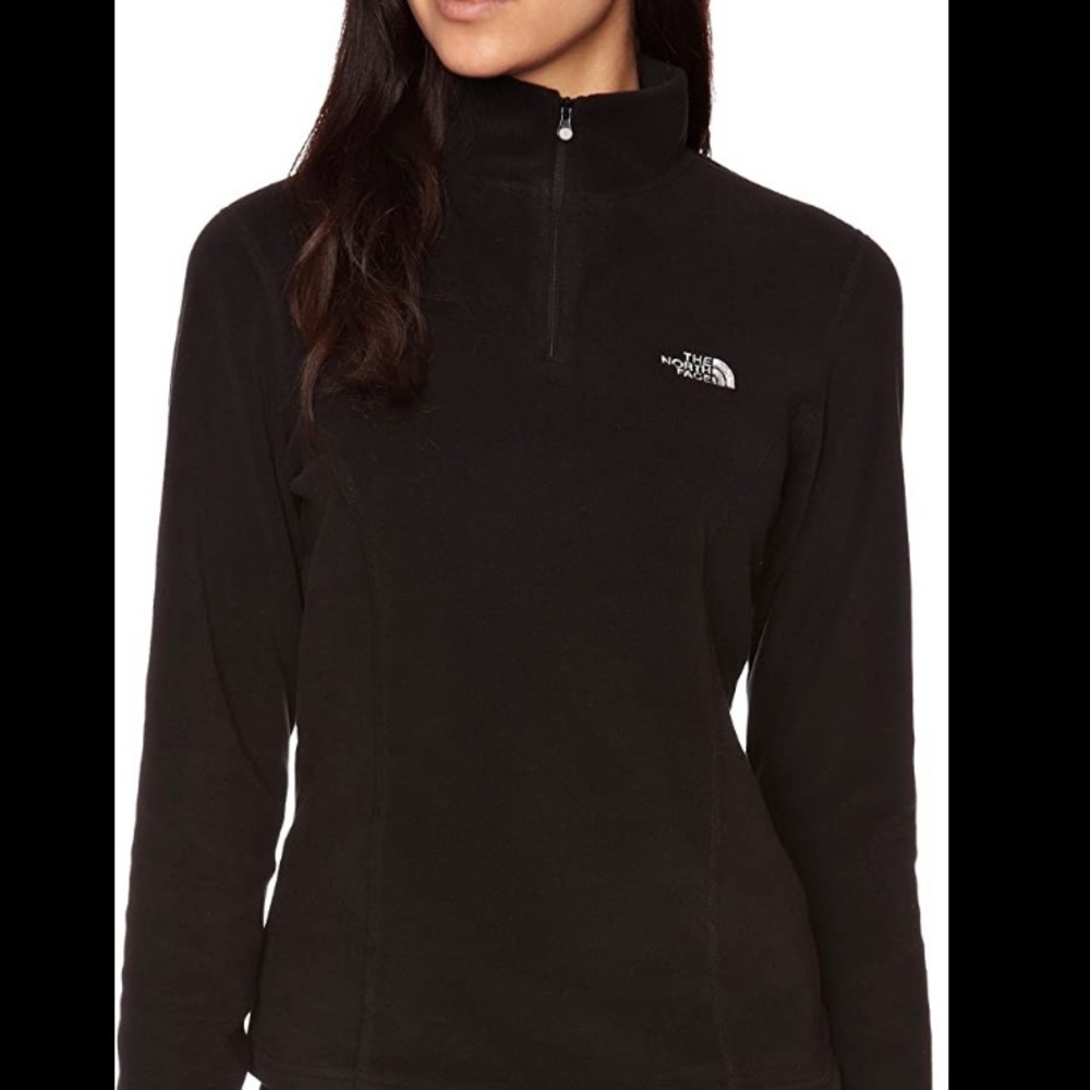 The North Face Black Micro Fleece 1/4 Zip Pullover